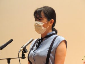 ［2022年度同窓会総会・ホームカミングデー］ホームカミングデーでは、柚木麻子さん（高校52）にご著書『らんたん』について語っていただいた。2022年5月21日